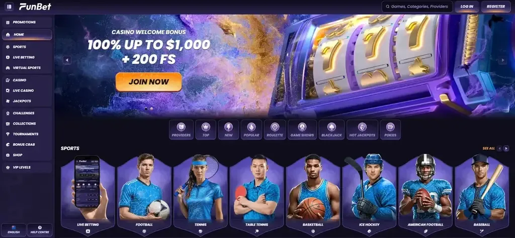 Funbet interface
